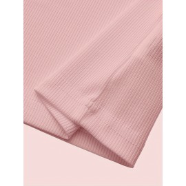 Sold Ribbed Elastic Waist Shorts, Casual Basic Shorts For Summer & Spring, Women's Clothing Sold Ribbed Elastic Waist Shorts, Casual Basic Shorts For Summer & Spring, Women's Clothing