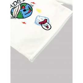 Vibrant Alphabet Print Knit Shorts - Elastic Drawstring Waist, Micro Elastic Polyester Fabric, Casual Style for Spring, Summer, and Fall - Womens High Waist Comfortable Shorts for Everyday Wear Vibrant Alphabet Print Knit Shorts - Elastic Drawstring Waist, Micro Elastic Polyester Fabric, Casual Style for Spring, Summer, and Fall - Womens High Waist Comfortable Shorts for Everyday Wear