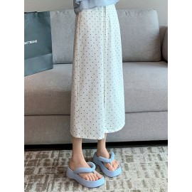 Elegant Whisker High Waist Maxi Denim Skirt - Women's Denim Skirts with Polka Dots Print, Stylish and Comfortable Design, Perfect for Casual Daily Wear and Outdoor Activities - Women's Denim Jeans & Clothing Elegant Whisker High Waist Maxi Denim Skirt - Women's Denim Skirts with Polka Dots Print, Stylish and Comfortable Design, Perfect for Casual Daily Wear and Outdoor Activities - Women's Denim Jeans & Clothing