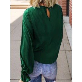 TooluckWomens Casual Tops Blouses Long Sleeve Ruffle Sleeve Loose Shirts TooluckWomens Casual Tops Blouses Long Sleeve Ruffle Sleeve Loose Shirts