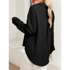 Women's Button Down Shirts Long Sleeve Oversized Work Office Dress Shirt Women's Button Down Shirts Long Sleeve Oversized Work Office Dress Shirt