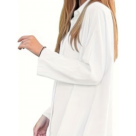 Women's Oversized T-Shirt Button-Up Long Sleeve Shirt V-Neck Loose Flowy Shirt Women's Oversized T-Shirt Button-Up Long Sleeve Shirt V-Neck Loose Flowy Shirt